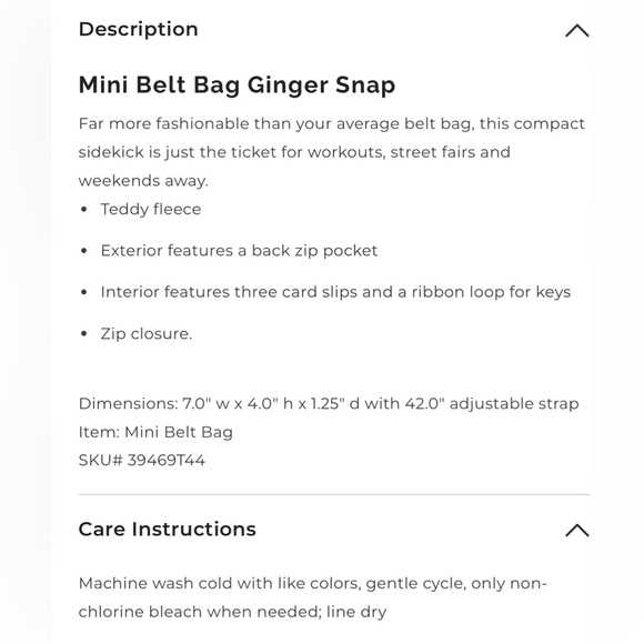 Vera Bradley Sherpa Mini Belt Bag Brand New With Tags - Picture 5 of 5